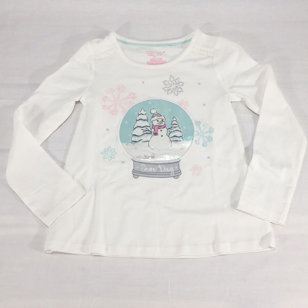 Savannah Snow Globe Shirt, White, Blue